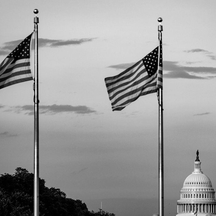 WASHINGTON, DC - JUNE 25: The U.S. Capitol building is seen in the distance from the base of the Washington Monument on June 25, 2023 in Washington, DC. President Biden returns to the White House today after spending the weekend at Camp David. (Photo by Samuel Corum/Getty Images)