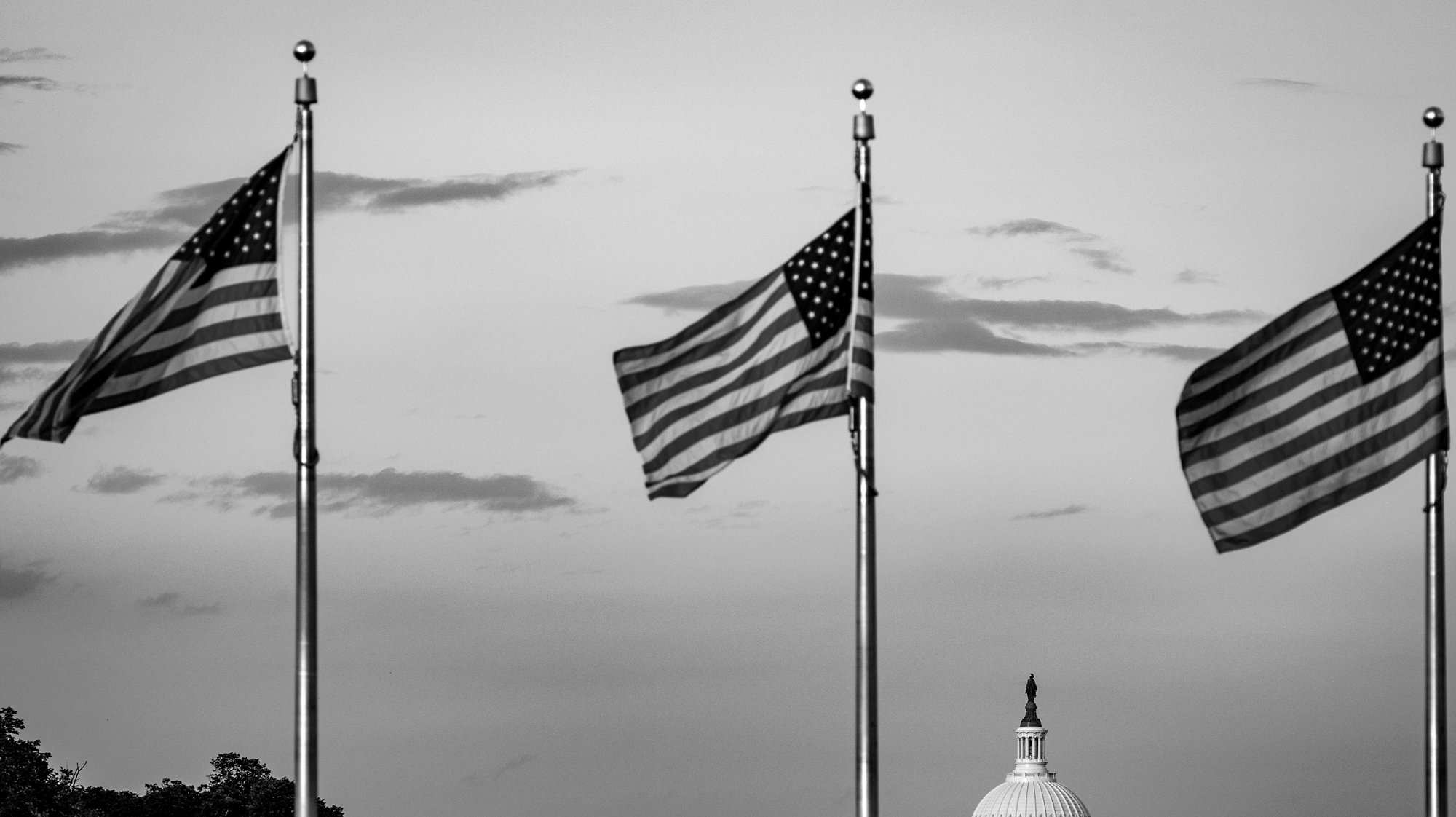 WASHINGTON, DC - JUNE 25: The U.S. Capitol building is seen in the distance from the base of the Washington Monument on June 25, 2023 in Washington, DC. President Biden returns to the White House today after spending the weekend at Camp David. (Photo by Samuel Corum/Getty Images)