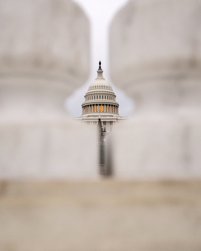 The U.S. Capitol building behind a balustrade in Washington, D.C., U.S. Photographer: Stefani Reynolds/Bloomberg