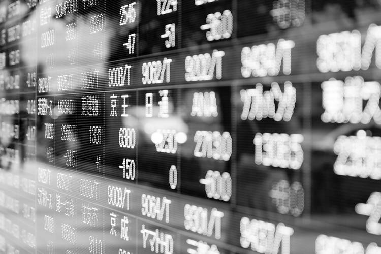 Stock market movements shown on an electronic display in Japan. Photographer: Kiyoshi Ota/Bloomberg
